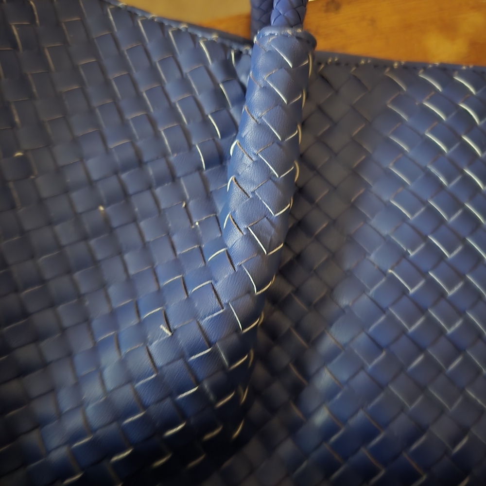 Blue Woven Tote Bag - Picture 8 of 9